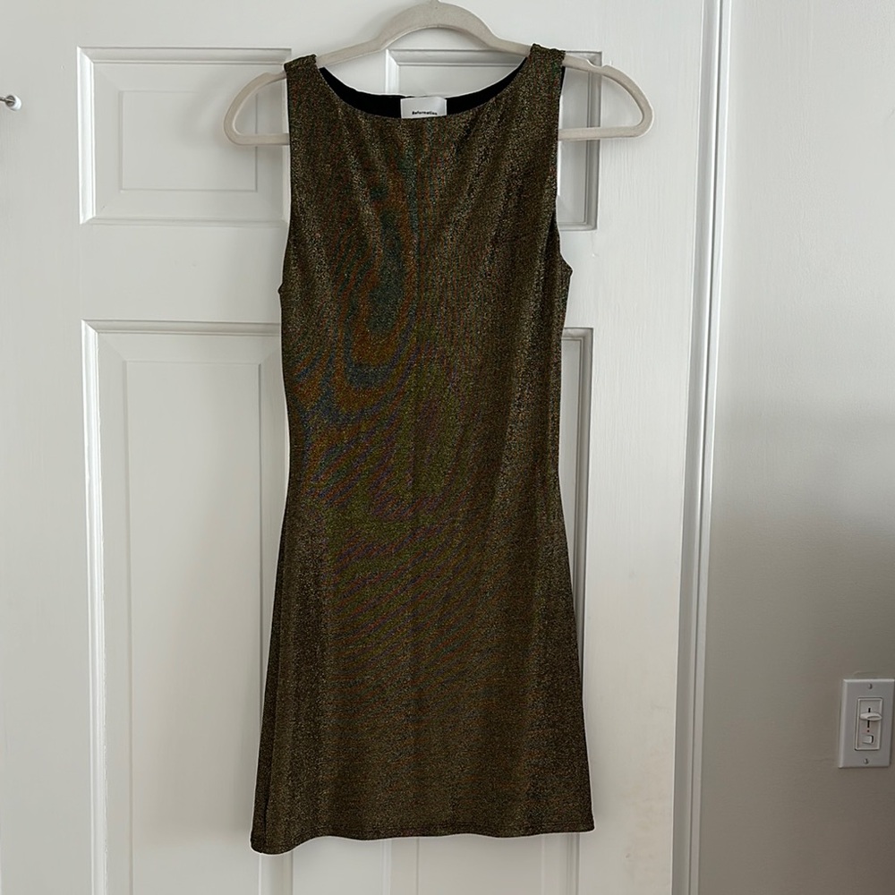 Reformation Gold Sleeveless Dress